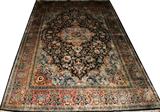 Lot#12, KASHAN DESIGN, SILK ORIENTAL RUG 6' 2" X 9'