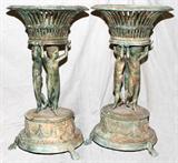 Lot#31, AFTER CLODION BRONZE PLANTERS, PAIR, H 36", DIA 20"