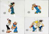 lot#48, KING FEATURES SYNDICATE, INC., PAINT ON TRANSPARENCY, FOUR, C. 1980, 8" X 10", "POPEYE"