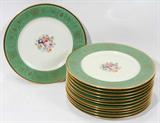 Lot#60, HEINRICH & CO. PORCELAIN DINNER PLATES, DECORATED BY PICARD, TWELVE, DIA 10 3/4"