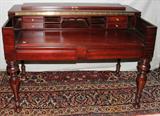 Lot#75, AMERICAN CHERRY SPINET DESK, C. 1910, H 34", W 50', D 24"