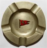 Lot#120, RMS LUSITANIA SILVER PLATE ASH TRAY, C. 1910, DIA 4 1/2"