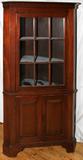 Lot#150, MAHOGANY CORNER CABINET, H 74", W 38"