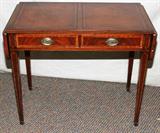 Lot#148, AMERICAN MAHOGANY DROP LEAF TABLE, MID 20TH CENTURY, H 28", L 34", D 19"