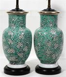 Lot#259, CHINESE PORCELAIN LAMPS, PAIR, H 24"