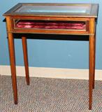 Lot#247, MAHOGANY & BEVELED GLASS VITRINE, H 29", L 25 1/2", D 14 1/2"