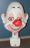 Lot#456, VINTAGE PAPIER-MACHE CLOWN HEAD, FROM HUDSON'S PARADE, H 66", L 39"