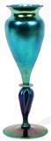 Lot#1004, STEUBEN BLUE AURENE GLASS VASE, EARLY 20TH C., H 8"