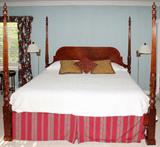 Lot#1028, MAHOGANY FOUR-POSTER BED, W 72" X 80"