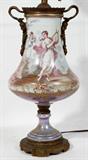 Lot#1052, FRENCH SEVRES PORCELAIN LAMP, H 15", 25" , SIGNED H. POITEVIN