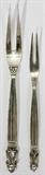 Lot#1067, GEORG JENSEN 'ACORN' PATTERN STERLING PICKLE FORK & COLD MEAT FORK, L 6 1/2" & 8"