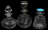 Lot#1071, CRYSTAL COLOGNE BOTTLES, C. 1900, THREE