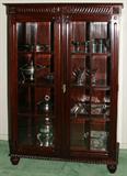 Lot#1088, MAHOGANY BOOKCASE/DISPLAY CABINET, H 72", W 50"