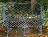 Lot#1096, ANTIQUE WIRE GARDEN SETTEE, W 54"