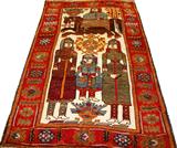 Lot#1117, PERSIAN PICTORIAL RUG, C. 1920, 7' 0" X 4' 3"