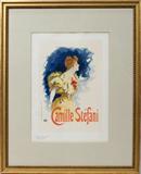 Lot#1327, JULES CHERET (1836-1932), COLOR LITHOGRAPH, 12 1/2" X 8 7/8", 'CAMILLE STEFANI' (PL. 93)