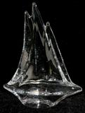 Lot#1394, DAUM CRYSTAL SAILBOAT, H 9 1/2", W 7 1/2"