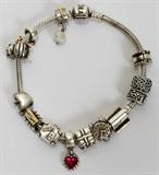 Lot#1430, PANDORA STERLING CHARM BRACELET, L 7 3/4"