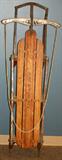 Lot#1464, AMERICAN 'ACE' OAK & IRON SLED, L 57"