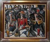 Lot#2005, CHABRIER (FRENCH B. 1916), OIL ON CANVAS, 32" X 39", "JAZZ BAND"