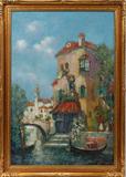 Lot#2010, JANE PETERSON (AMERICAN 1876-1965), OIL ON CANVAS, 'VENETIAN CANAL SCENE', CIRCA 1940, 28" X 19"