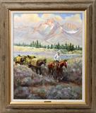 Lot#2011, MERRILL SIPHERD, MODERN OIL ON BOARD, 30" X 24", "A STRING OF JEWELS"