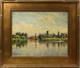 Lot#2023, LOUIS ASTON KNIGHT (AMERICAN 1873-1948), OIL ON BOARD, 20" X 25", DUTCH LANDSCAPE
