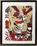Lot#2025, GRACE HARDIGAN (AMERICAN 1922-2008), COLLAGE & WATERCOLOR, 1970, 30" X 22", "SPORTS ILLUSTRATED"