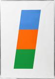 Lot#2034, ELLSWORTH KELLY (AMERICAN, 1923), LITHOGRAPH, 23/64, 32" X 10 3/4" (IMAGE), 'BLUE/RED-ORANGE/GREEN'