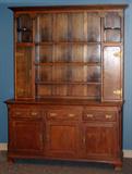 ENGLISH OAK CUPBOARD, C. 1900, H 79", W 59", D 18 1/2"