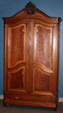 Lot#2048, VIENNESE HAND-CARVED WALNUT ARMOIRE, 19TH C., H 78", W 47", D 22"