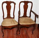 Lot#2053, QUEEN ANNE STYLE MAHOGANY DINING CHAIRS, SET OF EIGHT
