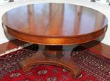 Lot#2052, MAHOGANY DINING TABLE, H 29", DIA 54", WITH THREE 12" LEAVES