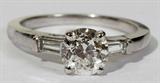 Lot#2062, 1.01CT BRILLIANT DIAMOND & PLATINUM RING, GIA, SIZE 5 3/4"