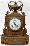 Lot#2090, RAINGO FRERES BRONZE MANTLE CLOCK, C. 19TH CENTURY, H 12", L 8"