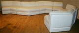 Lot#2142, THAYER COGGIN WHITE UPHOLSTERED SECTIONAL SOFA