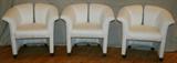 Lot#2177, THAYER COGGIN UPHOLSTERED ARMCHAIRS, SET OF SIX