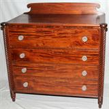 Lot#51, AMERICAN EMPIRE MAHOGANY DRESSER, 19TH CENTURY, H 46", L 47", D 22"