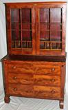 Lot#50, AMERICAN EMPIRE MAHOGANY SECRETARY, 19TH CENTURY, H 71", L 41", D 20 1/2"