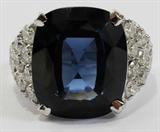 Lot#61, 18.70CT SAPPHIRE & 2.06CT DIAMOND RING, SIZE 6 1/4