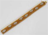 Lot#108, ITALIAN DIAMOND AND 18 KT. YELLOW GOLD BRACELET, L 7 1/2"