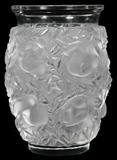 Lot#191, LALIQUE BAGATELLE CRYSTAL BIRD VASE, H 7", DIA 5"