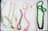 Lot#458, CRYSTAL NECKLACES 7, L 30" TO 16"