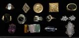 Lot#475, COSTUME JEWELRY: RINGS, TWELVE
