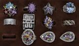 Lot#476, COSTUME JEWELRY: RINGS & EARRINGS