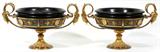 Lot#1003, FERDINAND BARBEDIENNE (FRENCH, 1810-1892) BRONZE & CHAMPLEVÉ TAZZE, PAIR, H 7 1/2", W 13"