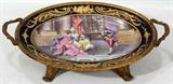 Lot#1031, SEVRES, FRENCH PORCELAIN COMPOTE WITH BRONZE FRAME, 19TH C., W 10", L 14"
