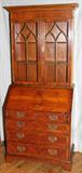 Lot#1042, CHIPPENDALE STYLE CHERRY SECRETARY BOOKCASE, H 76", W 32", D 19"