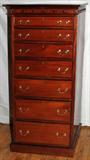 Lot#1044, GEORGE III STYLE MAHOGANY CHEST OF DRAWERS, H 60", W 28", D 21"