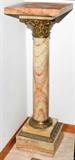 Lot#1083, ONYX PEDESTAL WITH BRONZE ORMOLU, H 42", W 14"